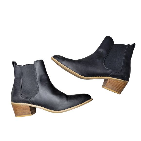 Roolee Faux Leather Ankle Bootie Black Boots Women's US 10 - Picture 1 of 10